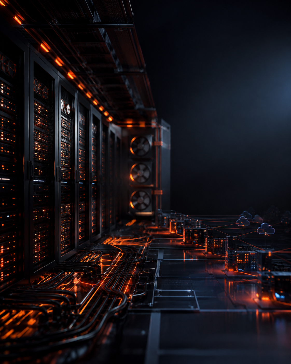 Engineered data-center infrastructure with redundant power, cooling, and network paths